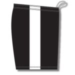 Athletic Knit BS9145-221 Pro Basketball Shorts - Black/White - Right