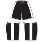 Athletic Knit BS9145-221 Pro Basketball Shorts - Black/White - Full
