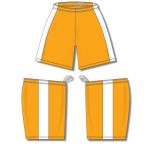 Athletic Knit BS9145-236 Pro Basketball Shorts - Gold/White - Full