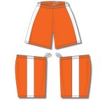 Athletic Knit BS9145-238 Pro Basketball Shorts - Orange/White - Full