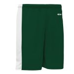 Athletic Knit BS9145-260 Pro Basketball Shorts - Dark Green/White - Rear