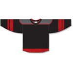 Athletic Knit H550B-CAR404B Pro Hockey Jersey - 2018 Carolina 3rd Black - Front