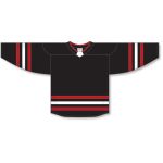 Athletic Knit H550B-CHI670B Pro Hockey Jersey - Chicago 3rd Black - Front