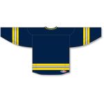 Athletic Knit H550B-MIC787B Pro Hockey Jersey - 2011 Michigan Navy - Rear