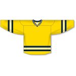 Athletic Knit H550B-MIC788B Pro Hockey Jersey - 2011 Michigan Maize - Front