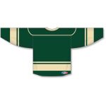 Athletic Knit H550B-MIN563B Pro Hockey Jersey - 2009 Minnesota 3rd Dark Green - Rear