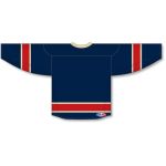 Athletic Knit H550B-NYR868B Pro Hockey Jersey - NYR Heritage Navy - Rear