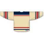 Athletic Knit H550B-NYR869B Pro Hockey Jersey - NYR Winter Classic Sand - Rear