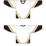 Athletic Knit H550B-PIT515B Pro Hockey Jersey - Pittsburgh 3rd White - Full
