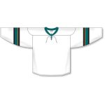 Athletic Knit H550B-SAN467B Pro Hockey Jersey - 2013 San Jose White - Front