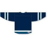 Athletic Knit H550B-WIN724B Pro Hockey Jersey - 2017 Winnipeg Navy - Rear