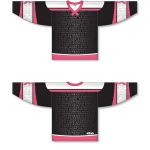 Athletic Knit H550C-BCA773C Pro Hockey Jersey - Hockey Breast Cancer Awareness Black - Full