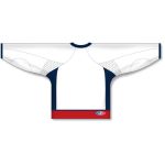 Athletic Knit H550D-WAS807D Pro Hockey Jersey - 2008 Washington White - Rear
