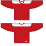Athletic Knit H6100-208 League Hockey Jersey - Red/White - Full