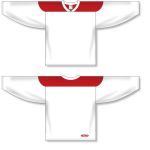 Athletic Knit H6100-209 League Hockey Jersey - White/Red - Full