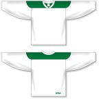 Athletic Knit H6100-211 League Hockey Jersey - White/Kelly - Full