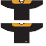 Athletic Knit H6100-212 League Hockey Jersey - Black/Gold - Full
