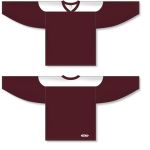 Athletic Knit H6100-233 League Hockey Jersey - Maroon/White - Full