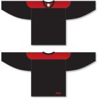 Athletic Knit H6100-249 League Hockey Jersey - Black/Red - Full
