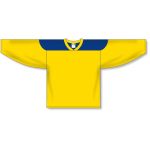 Athletic Knit H6100-257 League Hockey Jersey - Maize/Royal - Front