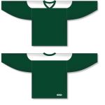 Athletic Knit H6100-260 League Hockey Jersey - Dark Green/White - Full