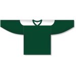 Athletic Knit H6100-260 League Hockey Jersey - Dark Green/White - Front