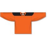 Athletic Knit H6100-263 League Hockey Jersey - Orange/Black - Front