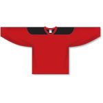 Athletic Knit H6100-264 League Hockey Jersey - Red/Black - Front
