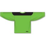 Athletic Knit H6100-269 League Hockey Jersey - Lime Green/Black - Rear