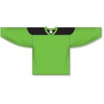 Athletic Knit H6100-269 League Hockey Jersey - Lime Green/Black - Front