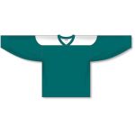 Athletic Knit H6100-288 League Hockey Jersey - Pacific Teal/White - Front