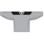 Athletic Knit H6100-822 League Hockey Jersey - Grey/Black - Front