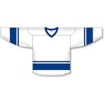 Athletic Knit H6400-207 League Hockey Jersey - White/Royal - Front