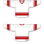 Athletic Knit H6400-209 League Hockey Jersey - White/Red - Full