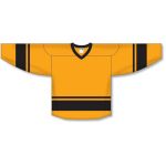 Athletic Knit H6400-213 League Hockey Jersey - Gold/Black - Front