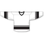 Athletic Knit H6400-222 League Hockey Jersey - White/Black - Front