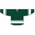 Athletic Knit H6400-260 League Hockey Jersey - Dark Green/White - Front