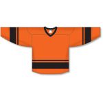 Athletic Knit H6400-263 League Hockey Jersey - Orange/Black - Front