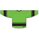 Athletic Knit H6400-269 League Hockey Jersey - Lime Green/Black - Rear