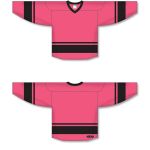 Athletic Knit H6400-276 League Hockey Jersey - Pink/Black - Full