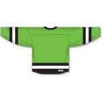 Athletic Knit H6500-107 League Hockey Jersey - Lime Green/Black/White - Rear