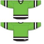 Athletic Knit H6500-107 League Hockey Jersey - Lime Green/Black/White - Full