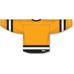 Athletic Knit H6500-329 League Hockey Jersey - Gold/Black/White - Rear