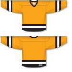Athletic Knit H6500-329 League Hockey Jersey - Gold/Black/White - Full