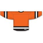 Athletic Knit H6500-330 League Hockey Jersey - Orange/Black/White - Rear