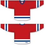 Athletic Knit H6500-344 League Hockey Jersey - Red/White/Royal - Full