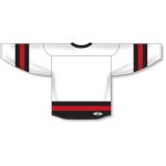 Athletic Knit H6500-415 League Hockey Jersey - White/Black/Red - Rear