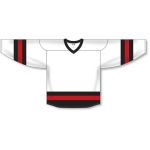 Athletic Knit H6500-415 League Hockey Jersey - White/Black/Red - Front