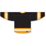 Athletic Knit H6500-437 League Hockey Jersey - Black/Gold/White - Rear