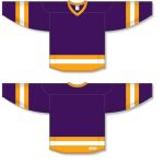 Athletic Knit H6500-441 League Hockey Jersey - Purple/Gold/White - Full